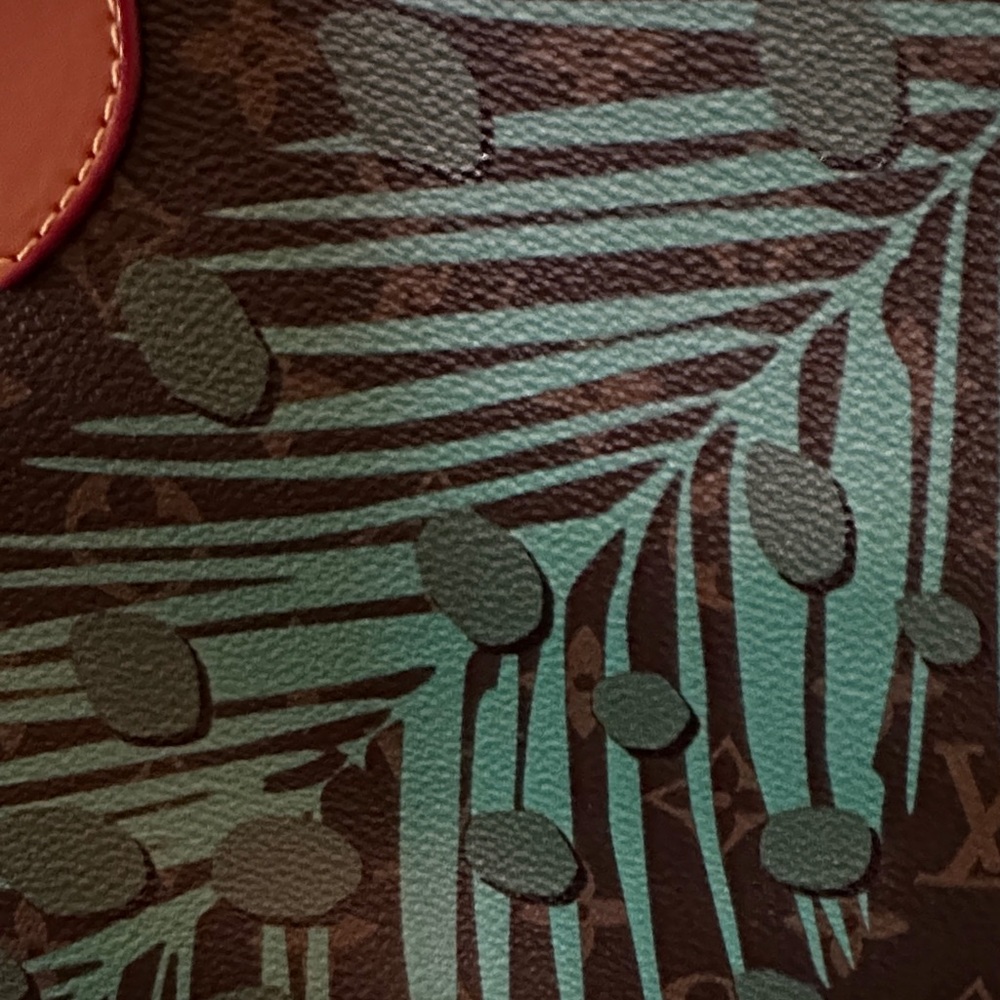 Elegant Teal and Brown Tote Bag - Picture 4 of 10